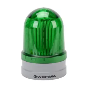 WERMA 26224070 LED Industrial Signal Beacon, 120mm, Green, Rotating, IP66, Modular Mount, 12/24 VAC/VDC | CV6MHU