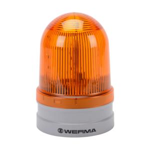 WERMA 26231060 LED Industrial Signal Beacon, 120mm, Yellow, Permanent Or Blinking, IP66, Modular Mount | CV6MHV