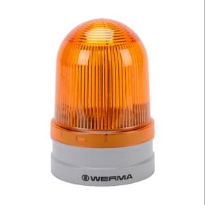 WERMA 26231070 LED Industrial Signal Beacon, 120mm, Yellow, Permanent Or Blinking, IP66, Modular Mount | CV6MHW