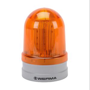 WERMA 26234060 LED Industrial Signal Beacon, 120mm, Yellow, Rotating, IP66, Modular Mount, 115-230 VAC | CV6MHZ