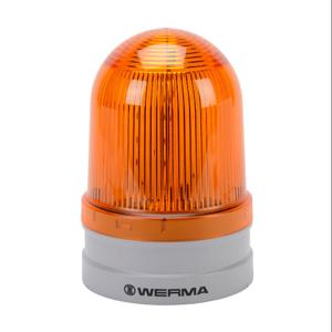 WERMA 26234070 LED Industrial Signal Beacon, 120mm, Yellow, Rotating, IP66, Modular Mount, 12/24 VAC/VDC | CV6MJA