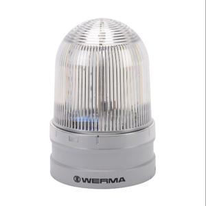 WERMA 26242060 LED Industrial Signal Beacon, 120mm, Clear/White, Double Flash Or Evs Flashing, IP66 | CV6MJD