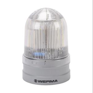 WERMA 26242070 LED-Industriesignalleuchte, 120 mm, klar/weiß, Doppelblitz oder EVS-Blinken, IP66 | CV6MJE