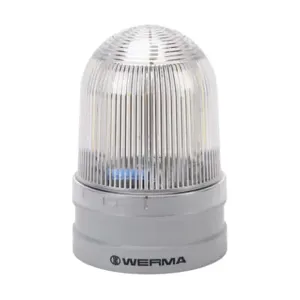 WERMA 26242070 LED Industrial Signal Beacon, 120mm, Clear/White, Double Flash Or Evs Flashing, IP66 | CV6MJE