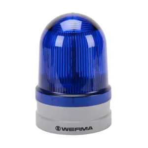 WERMA 26251060 LED Industrial Signal Beacon, 120mm, Blue, Permanent Or Blinking, IP66, Modular Mount | CV6MJH