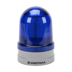 WERMA 26251070 LED Industrial Signal Beacon, 120mm, Blue, Permanent Or Blinking, IP66, Modular Mount | CV6MJJ