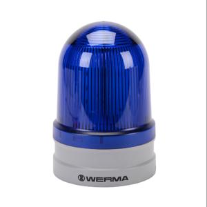 WERMA 26254070 LED Industrial Signal Beacon, 120mm, Blue, Rotating, IP66, Modular Mount, 12/24 VAC/VDC | CV6MJN