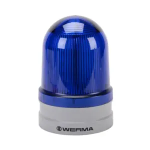 WERMA 26254070 LED Industrial Signal Beacon, 120mm, Blue, Rotating, IP66, Modular Mount, 12/24 VAC/VDC | CV6MJN