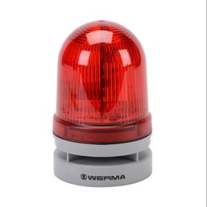 WERMA 46111060 Akustisch-visuelle LED-Signalleuchte, 110 dB bei 1 m, wählbarer Ton, dauerhaft oder blinkend | CV6MKX