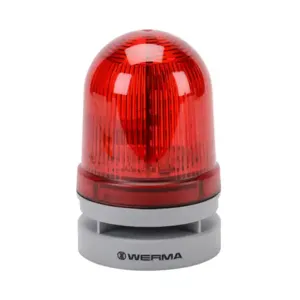 WERMA 46111060 LED Audible-Visual Signal Beacon, 110 Db At 1m, Selectable Tone, Permanent Or Blinking | CV6MKX