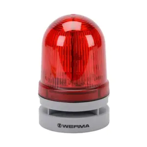 WERMA 46111070 LED Audible-Visual Signal Beacon, 110 Db At 1m, Selectable Tone, Permanent Or Blinking | CV6MKY