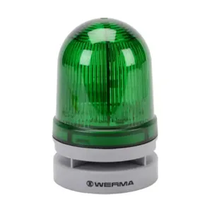 WERMA 46121060 LED Audible-Visual Signal Beacon, 110 Db At 1m, Selectable Tone, Permanent Or Blinking | CV6MLB