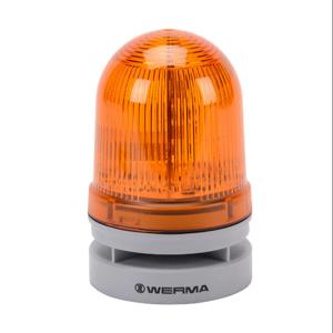 WERMA 46131060 Akustisch-visuelle LED-Signalleuchte, 110 dB bei 1 m, wählbarer Ton, dauerhaft oder blinkend | CV6MLF