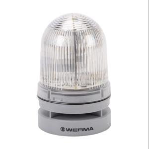 WERMA 46141060 Akustisch-visuelle LED-Signalleuchte, 110 dB bei 1 m, wählbarer Ton, dauerhaft oder blinkend | CV6MLK