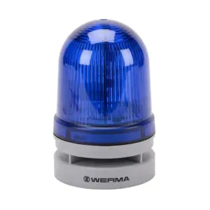 WERMA 46151060 LED Audible-Visual Signal Beacon, 110 Db At 1m, Selectable Tone, Permanent Or Blinking | CV6MLP