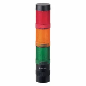 WERMA 63930001 Tower Light Assembly, 3 Light, Green/Red/Yellow, Flashing/Steady, Intermittent/Steady | CU9VXK 452R97