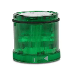 WERMA 64320055 Light Element, 70mm Dia., Green, Flashing Strobe Light Function, 24 VDC, Colored Lens | CV6PFE