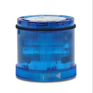 WERMA 64350055 Lichtelement, 70 mm Durchmesser, blau, Blitzlichtfunktion, 24 VDC, farbige Linse | CV6PFH