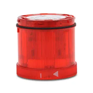 WERMA 64412055 Light Element, 70mm Dia., Red, Flashing Light Function, 24 VDC, Colored Lens, IP65 | CV6PFL