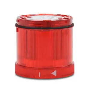 WERMA 64413075 Light Element, 70mm Dia., Red, Rotating Light Function, 24 VAC/VDC, Colored Lens, IP65 | CV6PFM