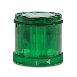 WERMA 64422055 Light Element, 70mm Dia., Green, Flashing Light Function, 24 VDC, Colored Lens, IP65 | CV6PFQ