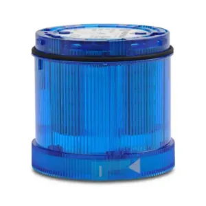 WERMA 64453075 Light Element, 70mm Dia., Blue, Rotating Light Function, 24 VAC/VDC, Colored Lens, IP65 | CV6PGF