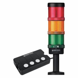 WERMA 64900003 Tower Light Assembly, 3 Lights, Green/Red/Yellow, Flashing/Steady, Steady, LED | CU9VZW 452T32