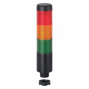 WERMA 69911075 Tower Light Assembly, 3 Lights, Green/Red/Yellow, Flashing/Steady, Steady, LED | CU9VYA 452T86