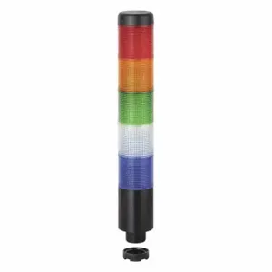 WERMA 69816075 Tower Light Assembly, 5 Lights, Blue/Clear/Green/Red/Yellow, Flashing/Steady | CU9VYQ 452U11