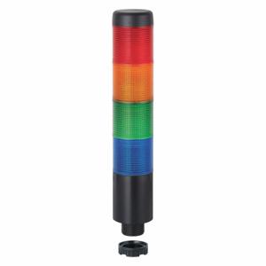 WERMA 69925075 Turmleuchte, 4 Lichter, Blau/Grün/Rot/Gelb, Blinkend/Dauerlicht, Dauerlicht, LED | CU9VYK 452T93