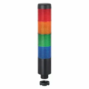 WERMA 69925075 Tower Light Assembly, 4 Light, Blue/Green/Red/Yellow, Flashing/Steady, Steady, LED | CU9VYK 452T93