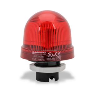 WERMA 81510000 Incandescent Industrial Signal Beacon, 75mm, Red, Permanent, IP65, 37mm Mount | CV6MLU