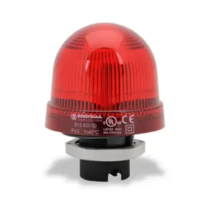 WERMA 81510000 Incandescent Industrial Signal Beacon, 75mm, Red, Permanent, IP65, 37mm Mount | CV6MLU