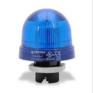 WERMA 81650067 Industrial Signal Beacon, 75mm, Blue, Permanent, 37mm Mount, 115 VAC | CV6MMT
