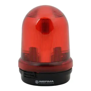 WERMA 82610000 Incandescent Industrial Signal Beacon, 98mm, Red, Permanent, IP65, Base Mount | CV6MNG