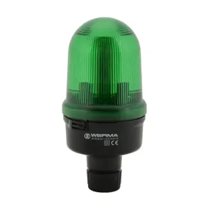 WERMA 82621000 Incandescent Industrial Signal Beacon, 98mm, Green, Permanent, IP65, Tube Mount | CV6MNK