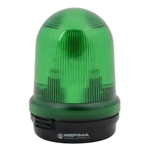 WERMA 82720075 Incandescent Industrial Signal Beacon, 98mm, Green, Blinking, IP65, Base Mount | CV6MNV