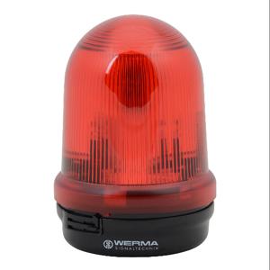 WERMA 82810067 Industrial Signal Beacon, 98mm, Red, Flashing Strobe, IP65, Base Mount, 115 VAC | CV6MPE