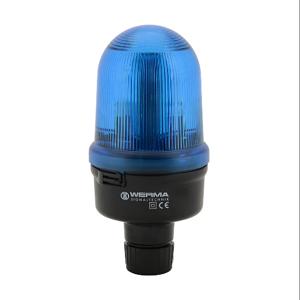 WERMA 82854055 Industrial Signal Beacon, 98mm, Blue, Flashing Strobe, IP65, Tube Mount, 24 VDC | CV6MPY