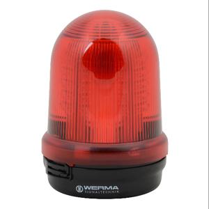 WERMA 82911055 Industrial Signal Beacon, 98mm, Red, Rotating, Base Mount, 24 VDC | CV6MQA