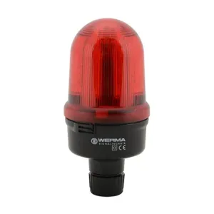 WERMA 82911755 Industrial Signal Beacon, 98mm, Red, Rotating, Tube Mount, 24 VDC | CV6MQC