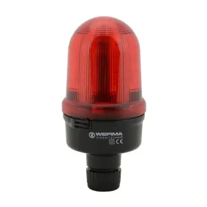 WERMA 82912755 Industrial Signal Beacon, 98mm, Red, Double Flash, Tube Mount, 24 VDC | CV6MQG