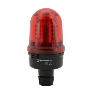 WERMA 82915755 Industrial Signal Beacon, 98mm, Red, Permanent/Blinking/Rotating, Tube Mount, 24 VDC | CV6MQM