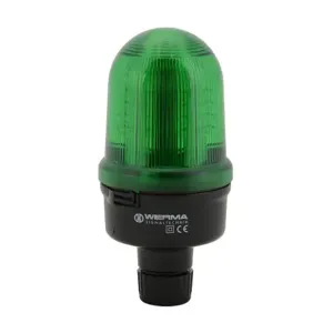 WERMA 82921755 Industrial Signal Beacon, 98mm, Green, Rotating, Tube Mount, 24 VDC | CV6MQV