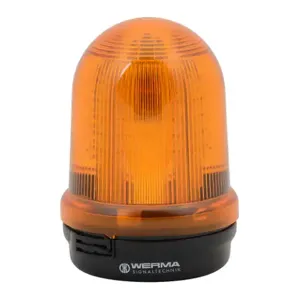 WERMA 82931055 Industrial Signal Beacon, 98mm, Yellow, Rotating, Base Mount, 24 VDC | CV6MRB