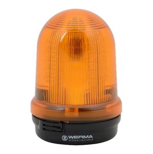 WERMA 82931068 Industrial Signal Beacon, 98mm, Yellow, Rotating, Base Mount, 115-230 VAC | CV6MRC