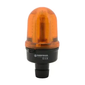 WERMA 82931755 Industrial Signal Beacon, 98mm, Yellow, Rotating, Tube Mount, 24 VDC | CV6MRD