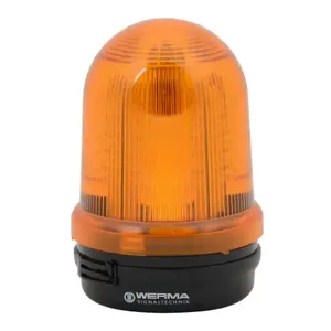 WERMA 82932055 Industrial Signal Beacon, 98mm, Yellow, Double Flash, Base Mount, 24 VDC | CV6MRF