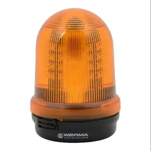 WERMA 82935055 Industrial Signal Beacon, 98mm, Yellow, Permanent/Blinking/Rotating, Base Mount, 24 VDC | CV6MRM