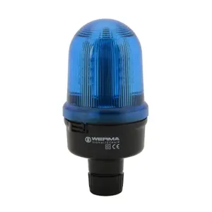 WERMA 82950755 Industrial Signal Beacon, 98mm, Blue, Permanent Or Blinking, Tube Mount, 24 VDC | CV6MTH